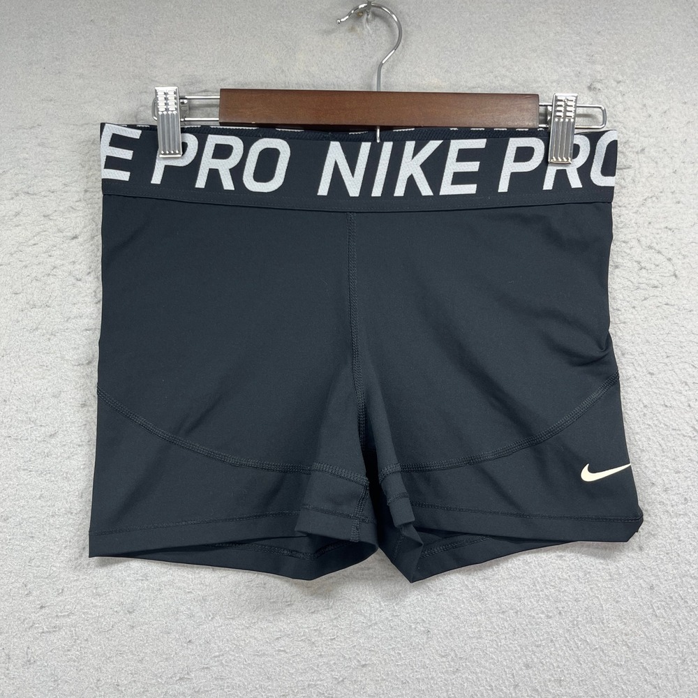 Nike Pro 3 Inch Shorts Womens L Black Dri-Fit Compression Athletic Gym Workout